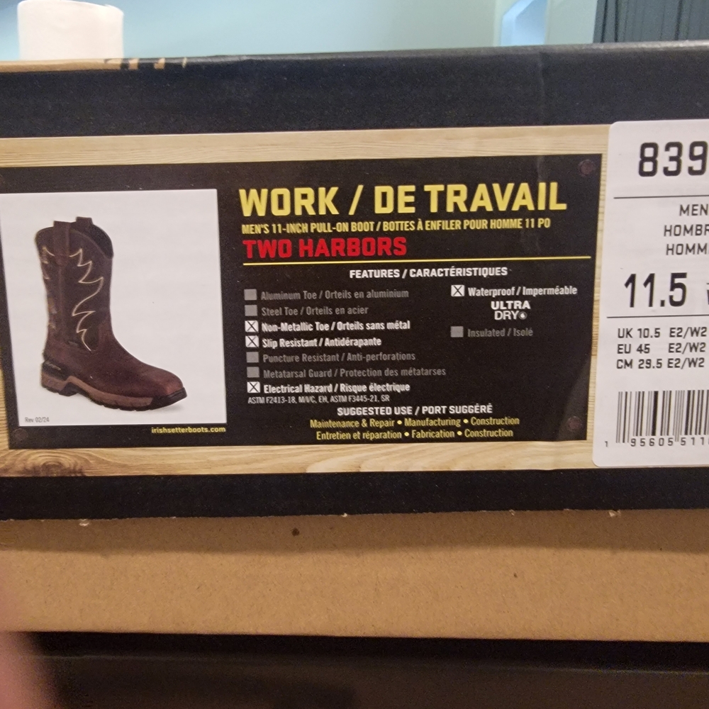 Men's Irish Setter Size 11.5 Wide New - Picture 2 of 4